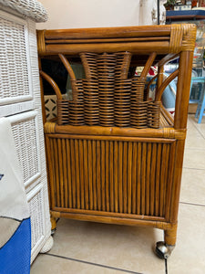 Vintage Bamboo Bar Cart