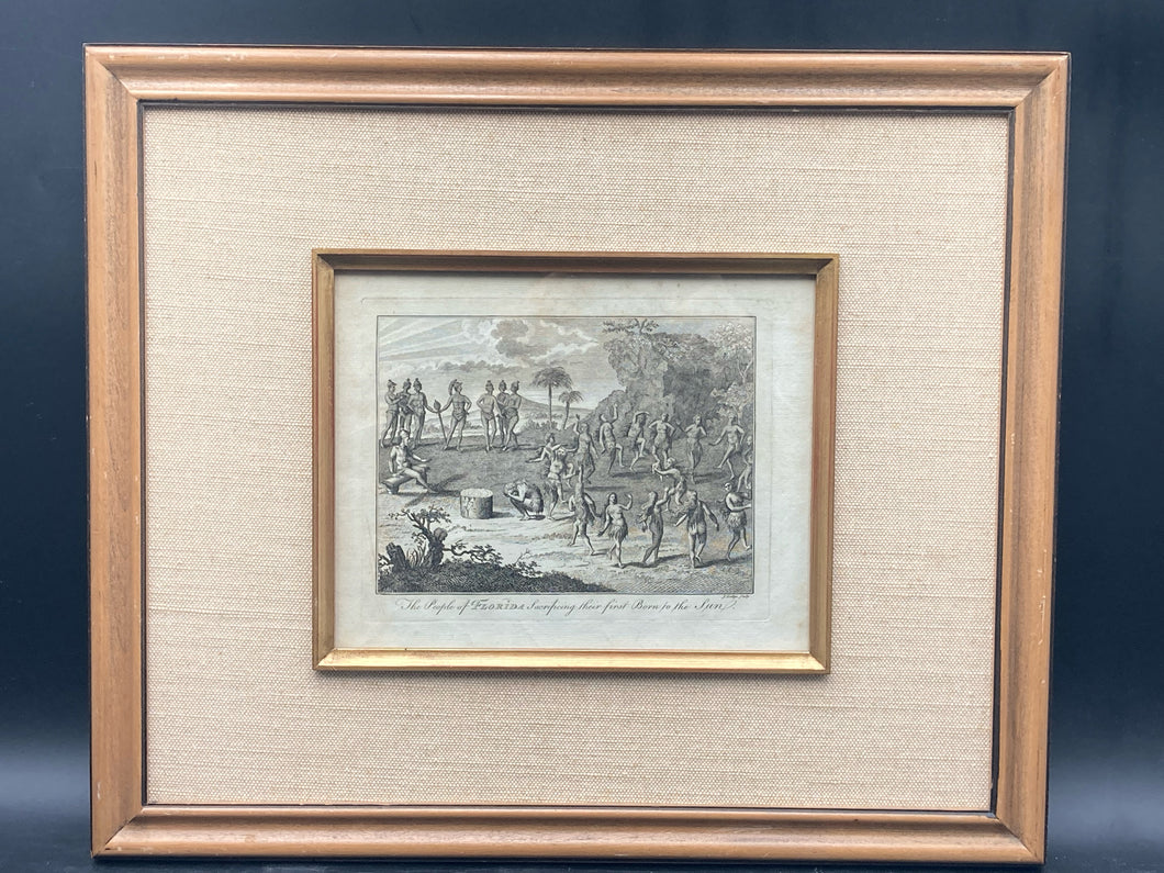 Antique J. Lodge 1778 People Of Florida Print