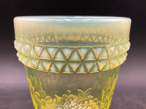 Vintage LG Wright Vaseline Glass Goblet
