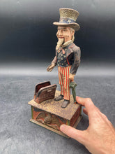 Antique Original 1886 Shepard Hardware Uncle Same Mechanical Coin Bank