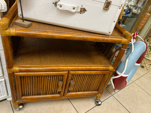 Vintage Bamboo Bar Cart