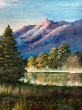 Artist Signed Mountain Landscape Oil Painting, Framed