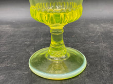 Vintage LG Wright Vaseline Glass Goblet