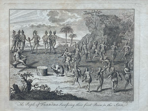 Antique J. Lodge 1778 People Of Florida Print
