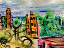 Original Crupi Jr. Signed Abstract Street Scene Oil Painting - view 5