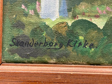 Vintage 1948 Skanderborg Kirke Oil Painting On Canvas By A. Berke-Jorgensen