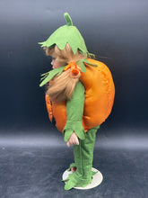 Hand Crafted Porcelain Halloween Series 16" Pumpkin Girl Doll W/ Box