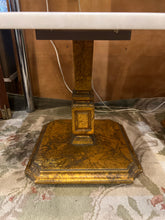 Gold Pedestal Marble Top End Table