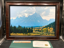 Signed Limited Edition Thomas Mangelsen "October's Gold - Grand Tetons" Print