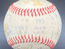 1983 Los Angeles Dodgers Team Signed Baseball W/ Koufax Baker Hershier Sax