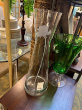 Etched Rose Crystal Vase From Poland