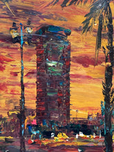 Original Pen King Signed "Miami Beach" Oil Painting, Signed