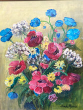 Original Herdis Groop Signed Floral Still Life Oil Painting, Framed - view 2