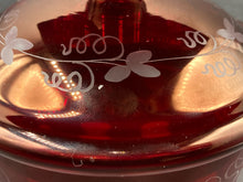 Egermann Bohemian Ruby Cut To Clear Covered Candy Bowl