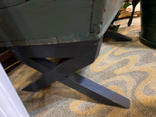 Antique Fish Box Coffee Table w/ Glass Top