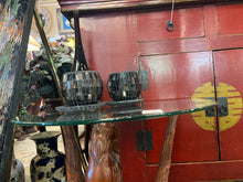 Carved Swan Table With Glass Top