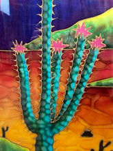 Original Gus Butcher Signed "Southwest Sunset" Silk Painting