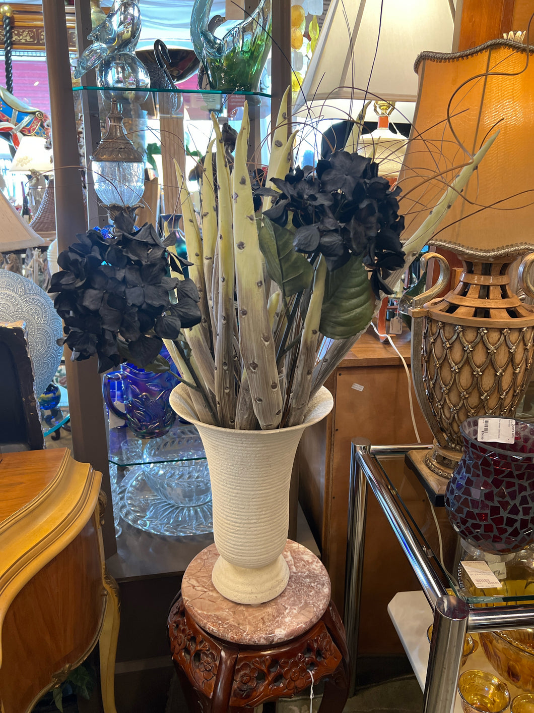 Faux Cactus in white Vase