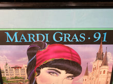 Andrea Mistretta Signed Mardi Gras 1991 Poster, Framed