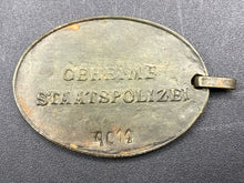 WWII German Gestapo ID tag