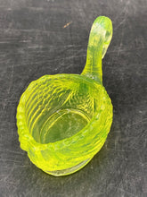 Antique 1930's Cambridge Uranium Glass Swan Dish