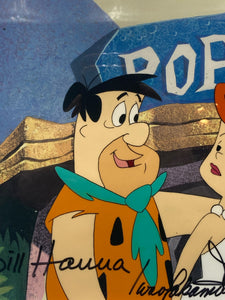 Hanna, Barbera & Iwao Takamoto Signed The Flintstones Production Cel W/ COA