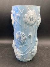 Rare 1930s Phoenix Glass Periwinkle Blue Cosmos Vase