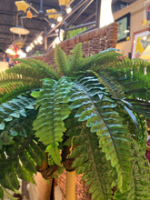 Antique Floor Lamp planter with fern