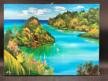 Original W.Black Signed Original Impressionst Jamaican Lagoon Landscape Painting