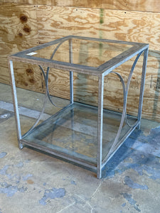 Hooker Furniture Co. Metal and Glass End Table