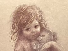 Marliyn Zapp Signed Limited Edition "Teddy Bear" Framed Lithograph