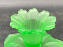 Antique Westmoreland Uranium Glass Candle Holder