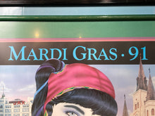 Michael Hunt Signed Andrea Mistretti Mardi Gras 1991 Poster, Framed