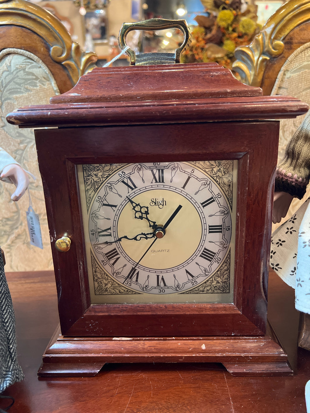Vintage Sligh Mantle Jewelry Box Clock