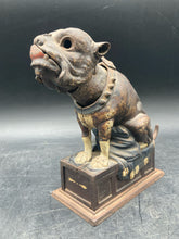 Antique 1880 J.E. Stevens Bulldog Mechanical Cast Iron Coin Bank