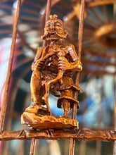Antique Hand Carved Asian Wood Birdcage