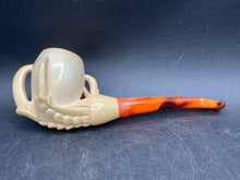 Paykoc Hand Carved Bird Talon Design Meerschaum Pipe w/ Case