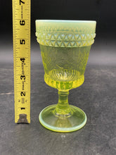 Vintage LG Wright Vaseline Glass Goblet