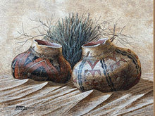 Bobby Johnson Signed Navajo Still Life Sand Painting