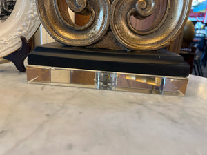 Gold Leaf Design Lamp on Acrylic Base