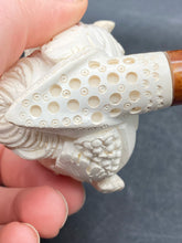 Hakan Turkish Meerschaum Hand Carved Sultan Pipe w/ Case