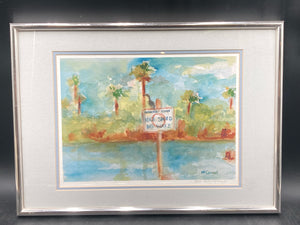 Karlene McConnell Signed Limited Edition "No Wake Zone" Giclee Print W/ CoA