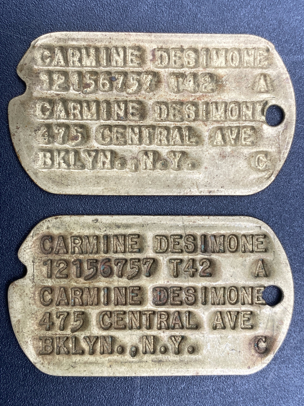 Pair of WWII US Army Dog Tags