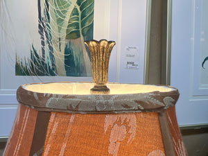Bamboo Style Lamp With Palm Shade
