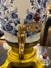 Blue and White Russian Electric Samovar (Teapot With Urn)