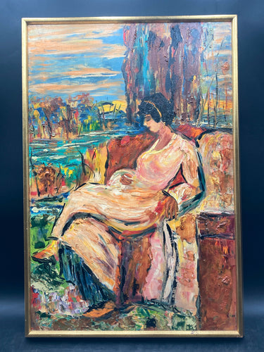 Original Tea Weintraub Sternklar Signed Oil Painting, Framed