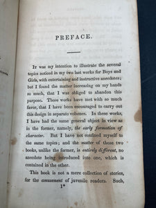 Anecdotes For Girls By Harvey Newcomb (1851, Boston: Guild and Lincoln)