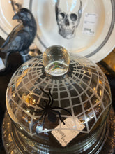Black Ceramic Cake Stand With Spider Web Dome