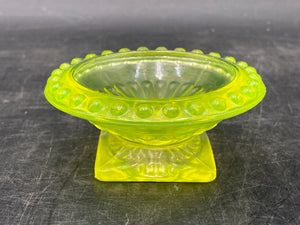 Boyd's Vaseline Footed Candy Dish