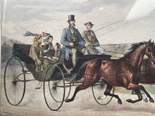 Vintage Currier & Ives "Four-In-Hand" Reproduction Lithograph